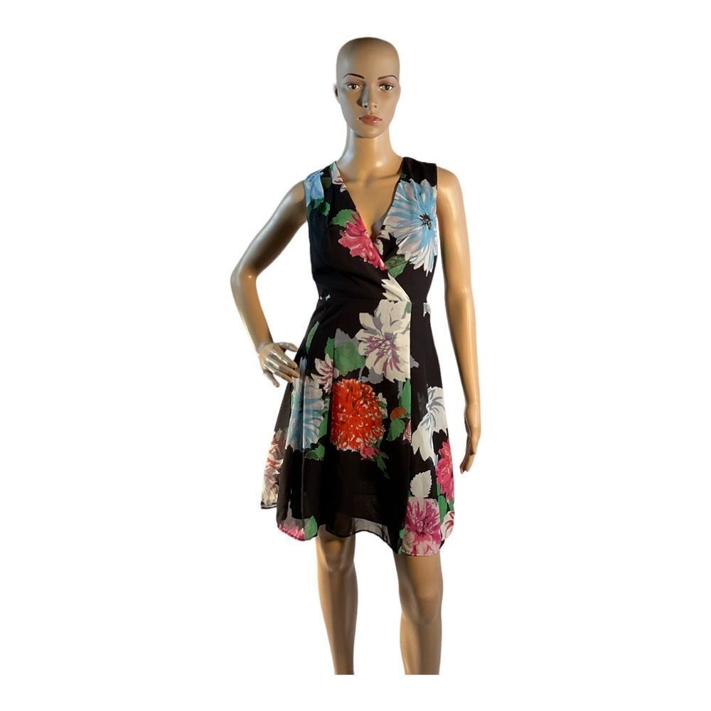 KIRNA ZABETE AT TARGET Women’s Size 2  Black Multicolor Floral Sleeveless Dress